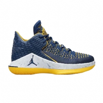 Ανδρικά Παπούτσια Air Jordan 32 Low Σκούρο Μπλε Κίτρινος Άσπρο