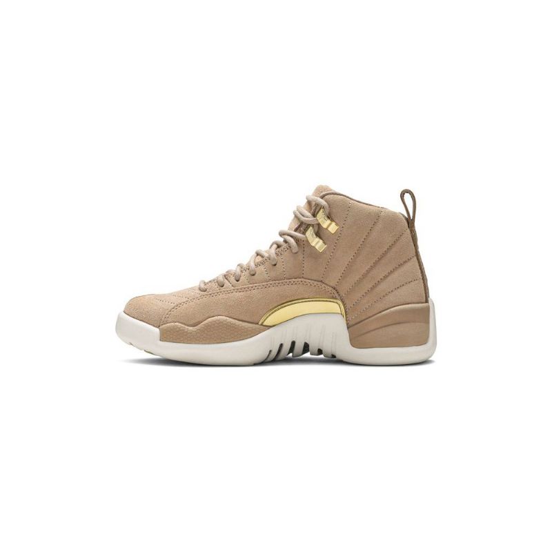 Γυναικεία Παπούτσια Air Jordan 12 Ρετρό Λευκό Καφέ Χρυσό