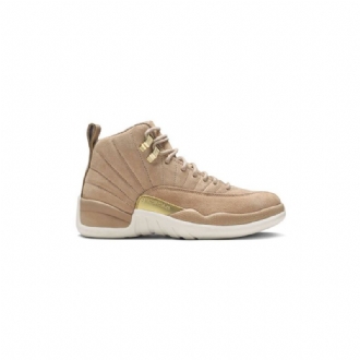 Γυναικεία Παπούτσια Air Jordan 12 Ρετρό Λευκό Καφέ Χρυσό