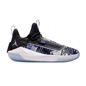 Ανδρικά Παπούτσια Air Jordan Jumpman Hustle Μαύρα Λευκά Γκρι Μπλε