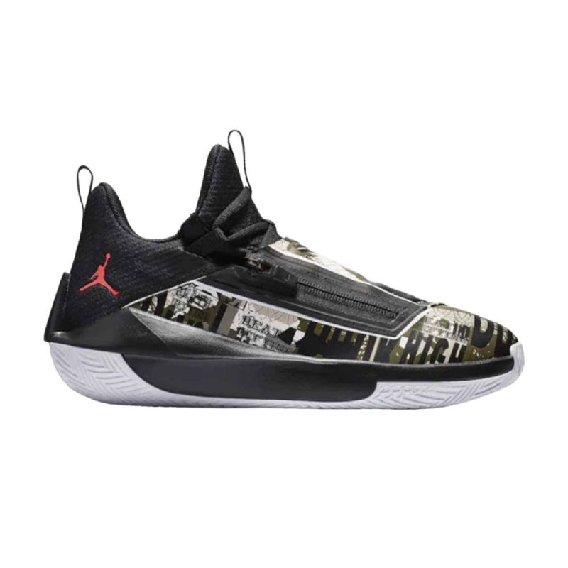 Ανδρικά Παπούτσια Air Jordan Jumpman Hustle Μαύρος Κόκκινος Olive Πράσινος