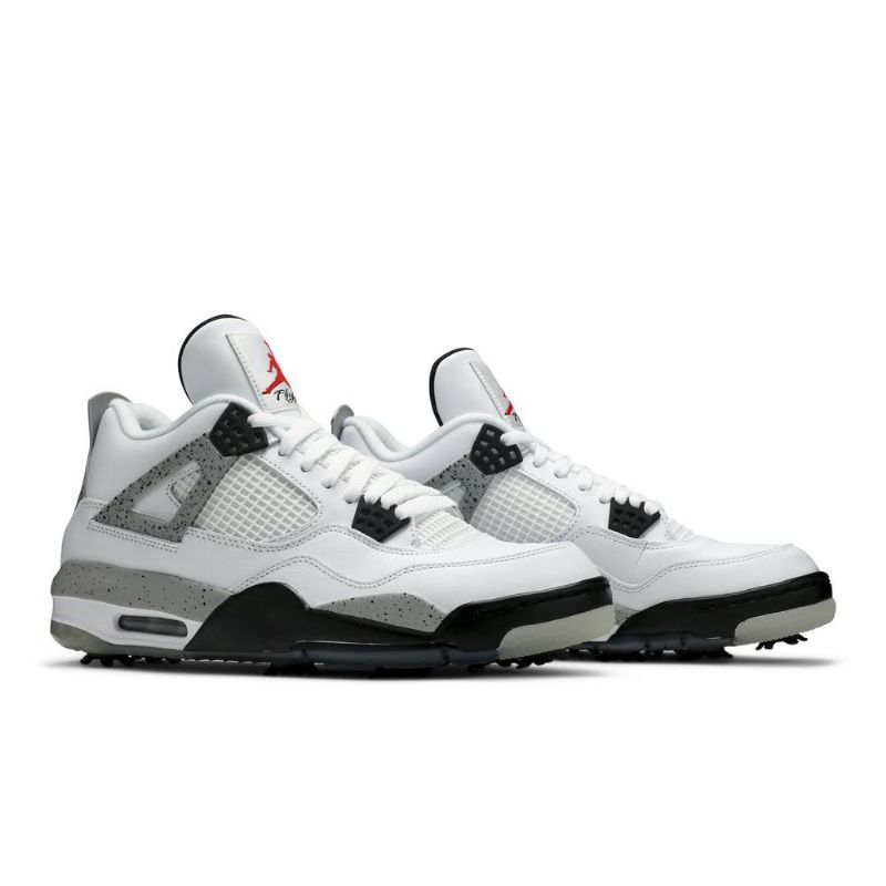 Ανδρικά Παπούτσια Air Jordan 4 Golf Άσπρο Γκρί Μαύρα Κόκκινα
