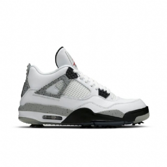 Ανδρικά Παπούτσια Air Jordan 4 Golf Άσπρο Γκρί Μαύρα Κόκκινα
