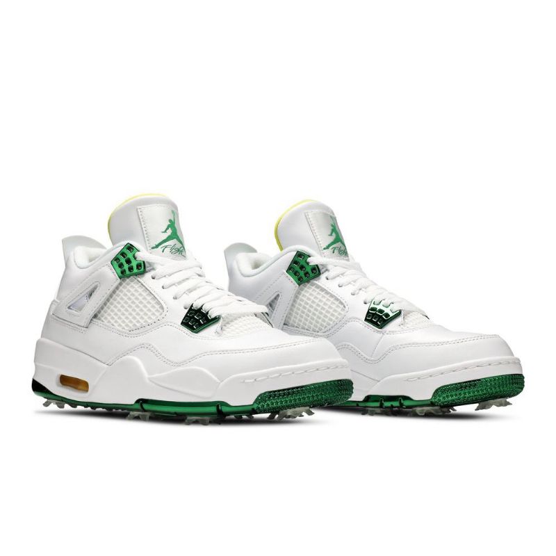 Ανδρικά Παπούτσια Air Jordan 4 Golf Άσπρο Πράσινος Κίτρινος