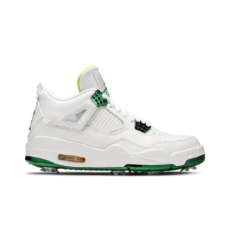 Ανδρικά Παπούτσια Air Jordan 4 Golf Άσπρο Πράσινος Κίτρινος