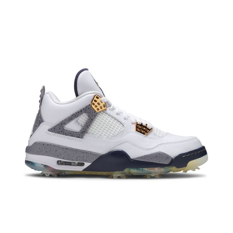 Ανδρικά Παπούτσια Air Jordan 4 Golf Άσπρο Σκούρο Μπλε Γκρί