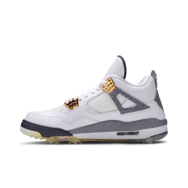 Ανδρικά Παπούτσια Air Jordan 4 Golf Άσπρο Σκούρο Μπλε Γκρί