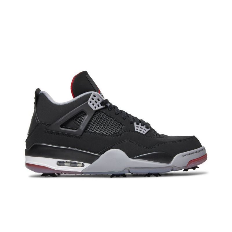 Ανδρικά Παπούτσια Air Jordan 4 Golf Μαύρα Κόκκινα Λευκά Γκρι
