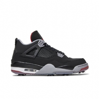 Ανδρικά Παπούτσια Air Jordan 4 Golf Μαύρα Κόκκινα Λευκά Γκρι