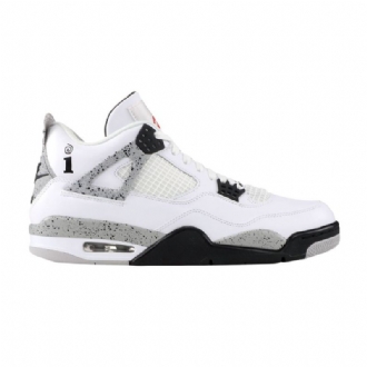 Ανδρικά Παπούτσια Air Jordan 4 Interscope Records Ρετρό Και Λευκά Μαύρα Γκρι