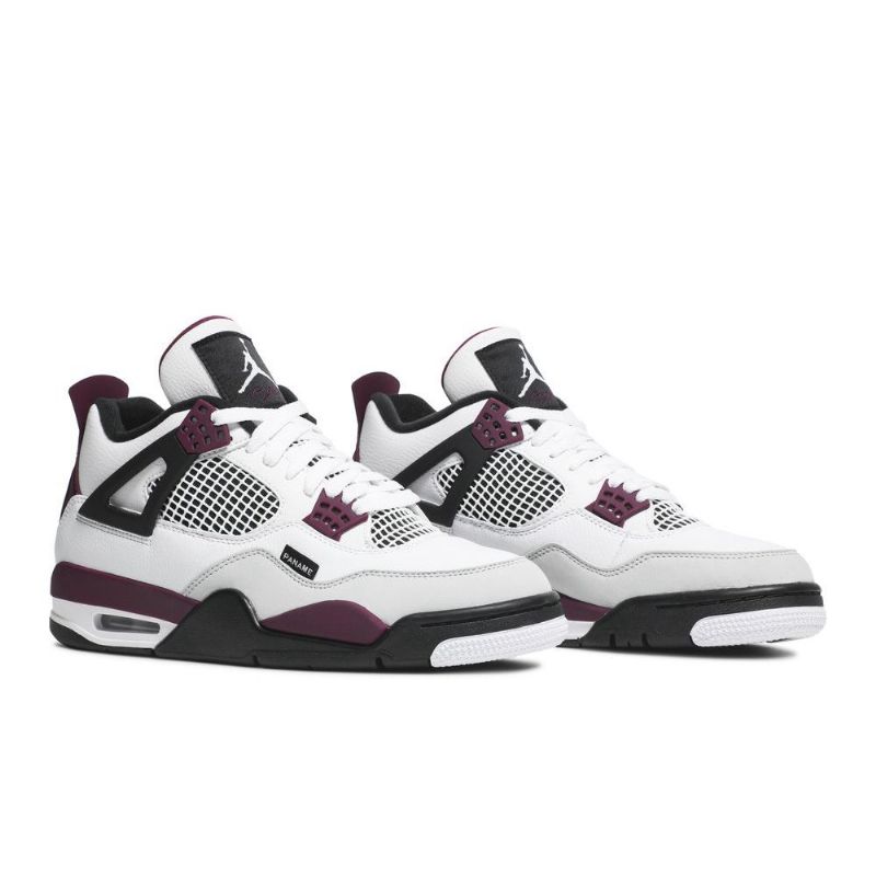 Ανδρικά Παπούτσια Air Jordan 4 Paris Saint-germain Ρετρό Λευκό Γκρι Μαύρα Bordeaux