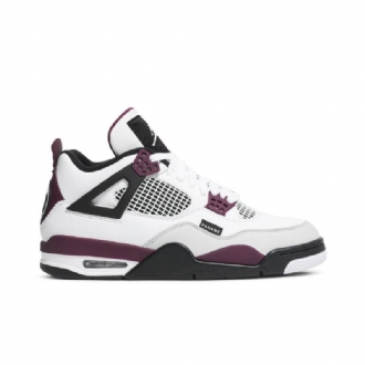 Ανδρικά Παπούτσια Air Jordan 4 Paris Saint-germain Ρετρό Λευκό Γκρι Μαύρα Bordeaux