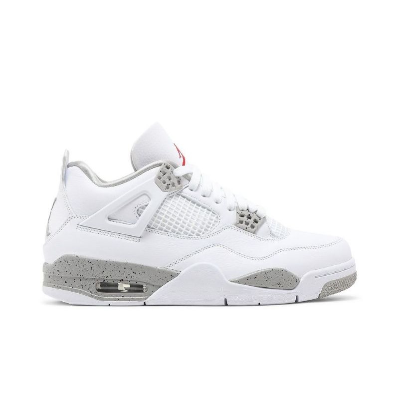 Ανδρικά Παπούτσια Air Jordan 4 Retro Άσπρο Γκρί Κόκκινος