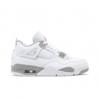 Ανδρικά Παπούτσια Air Jordan 4 Retro Άσπρο Γκρί Κόκκινος