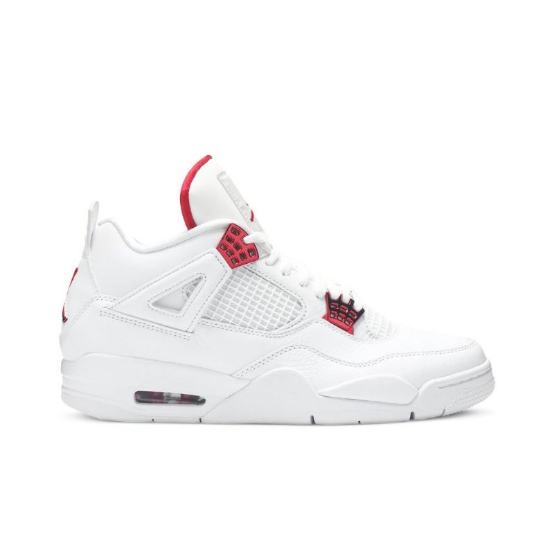 Ανδρικά Παπούτσια Air Jordan 4 Retro Άσπρο Κόκκινος Ασήμι
