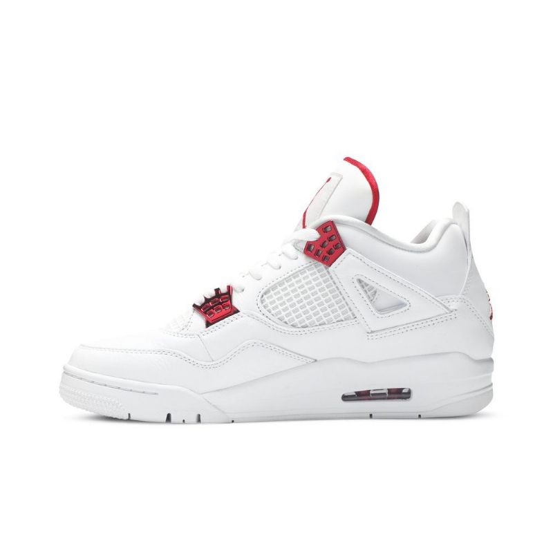 Ανδρικά Παπούτσια Air Jordan 4 Retro Άσπρο Κόκκινος Ασήμι