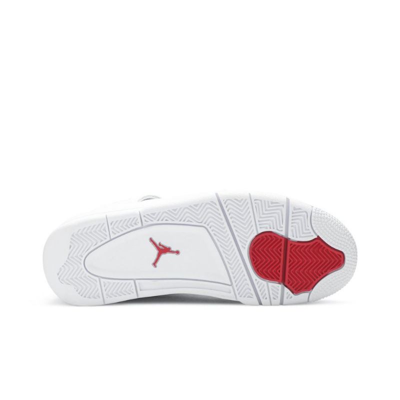 Ανδρικά Παπούτσια Air Jordan 4 Retro Άσπρο Κόκκινος Ασήμι