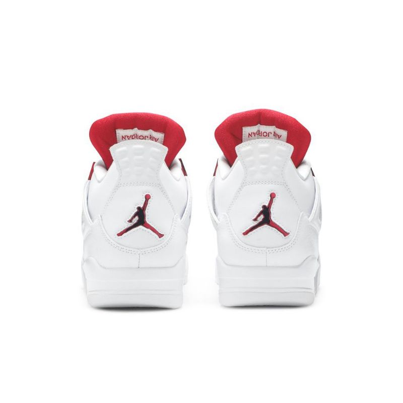 Ανδρικά Παπούτσια Air Jordan 4 Retro Άσπρο Κόκκινος Ασήμι