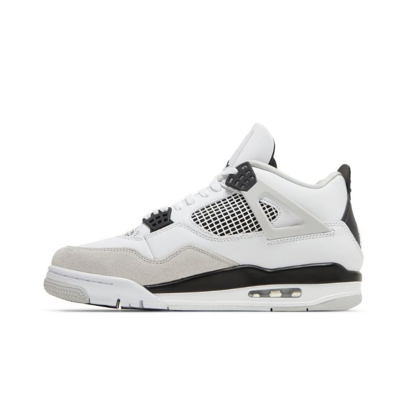 Ανδρικά Παπούτσια Air Jordan 4 Retro Άσπρο Μαύρος Γκρί