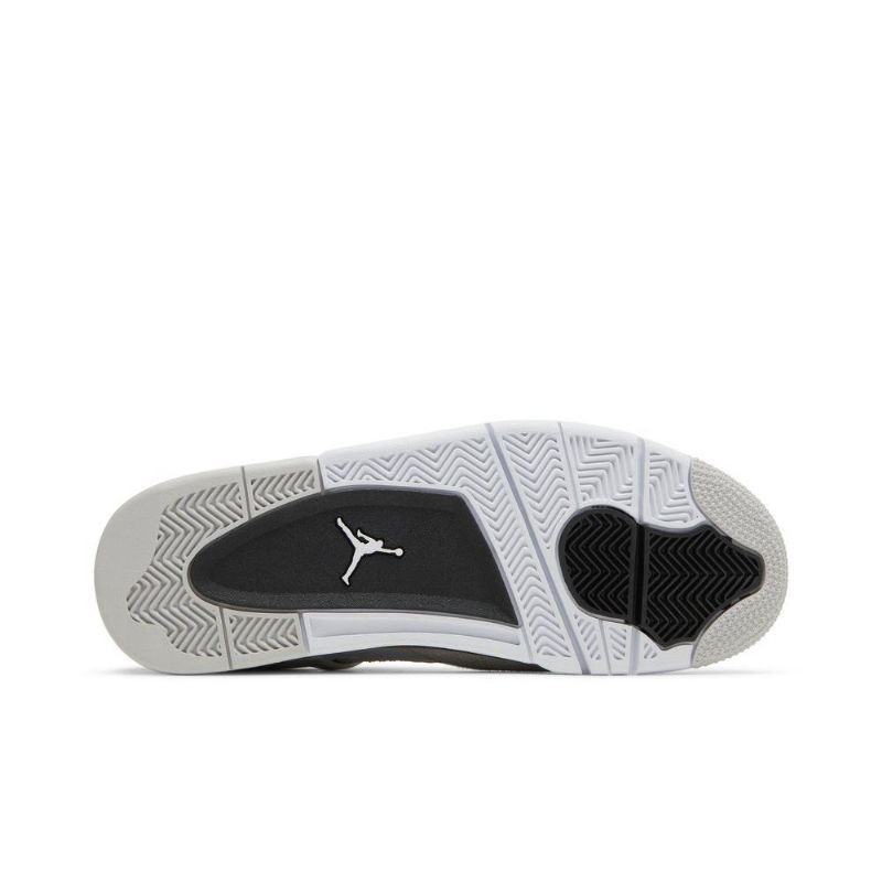 Ανδρικά Παπούτσια Air Jordan 4 Retro Άσπρο Μαύρος Γκρί