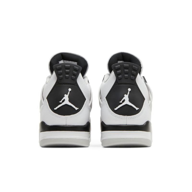 Ανδρικά Παπούτσια Air Jordan 4 Retro Άσπρο Μαύρος Γκρί