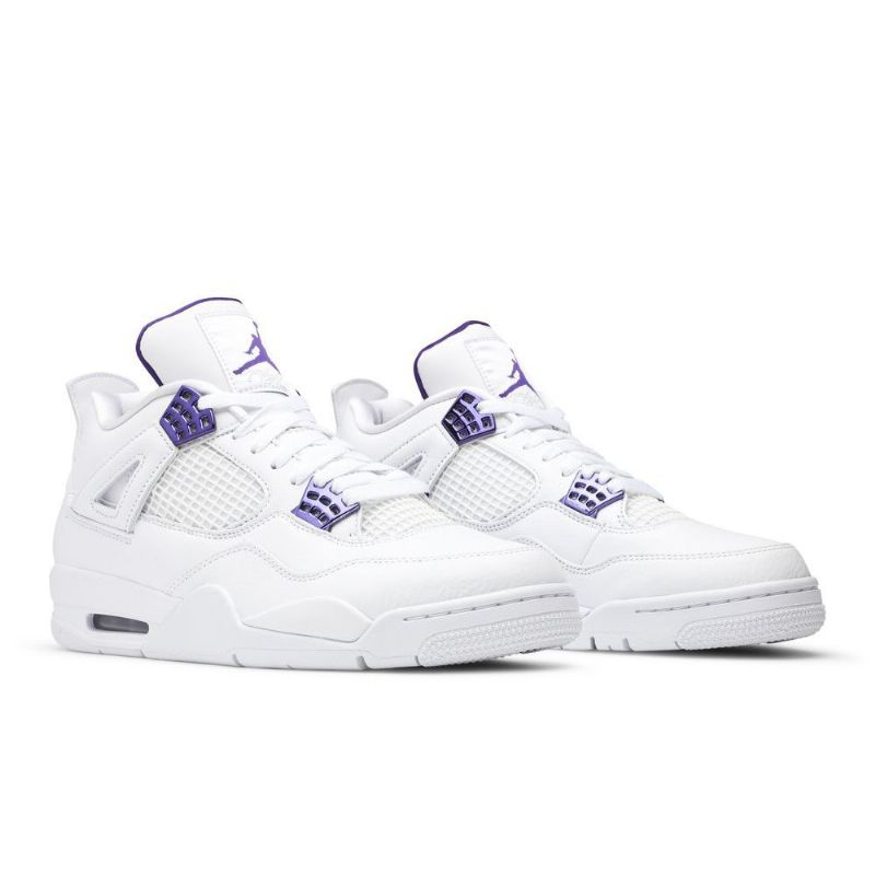 Ανδρικά Παπούτσια Air Jordan 4 Retro Άσπρο Μωβ