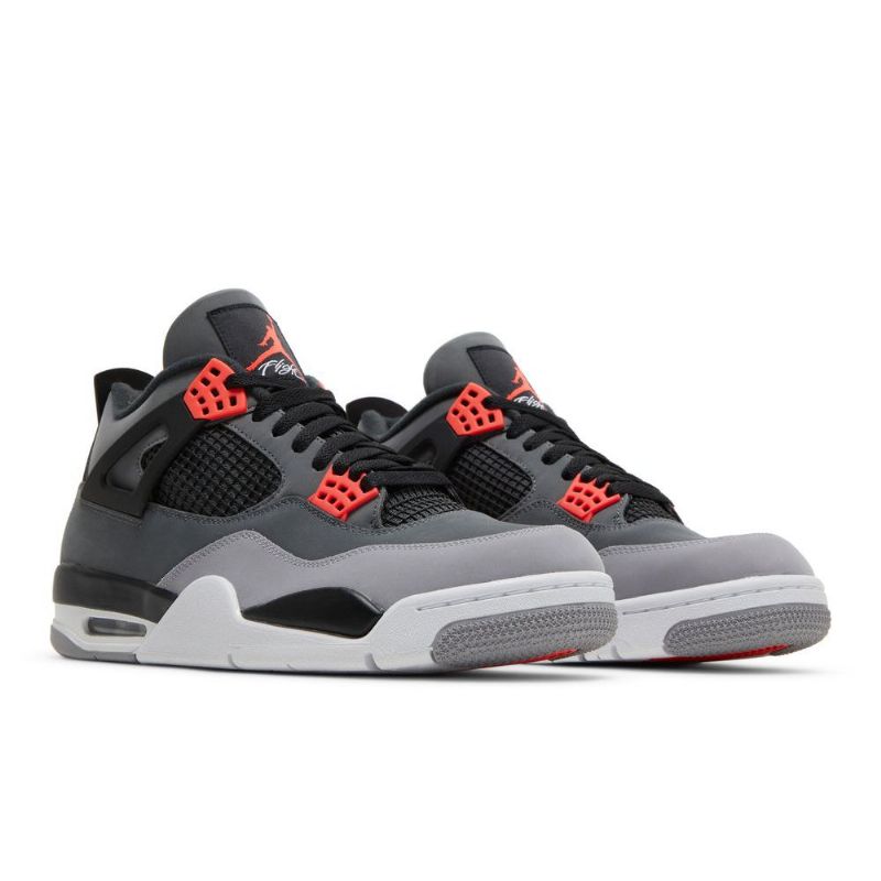 Ανδρικά Παπούτσια Air Jordan 4 Retro Γκρί Μαύρος Κόκκινος