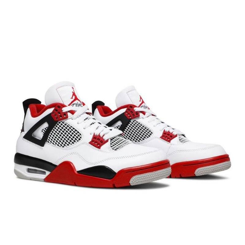 Ανδρικά Παπούτσια Air Jordan 4 Retro Και Άσπρο Μαύρος Κόκκινος