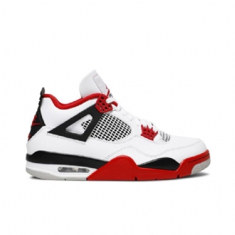 Ανδρικά Παπούτσια Air Jordan 4 Retro Και Άσπρο Μαύρος Κόκκινος