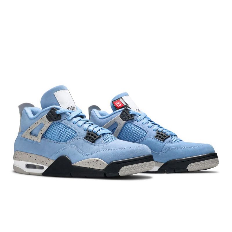 Ανδρικά Παπούτσια Air Jordan 4 Retro Μπλε Γκρί Μαύρος Άσπρο
