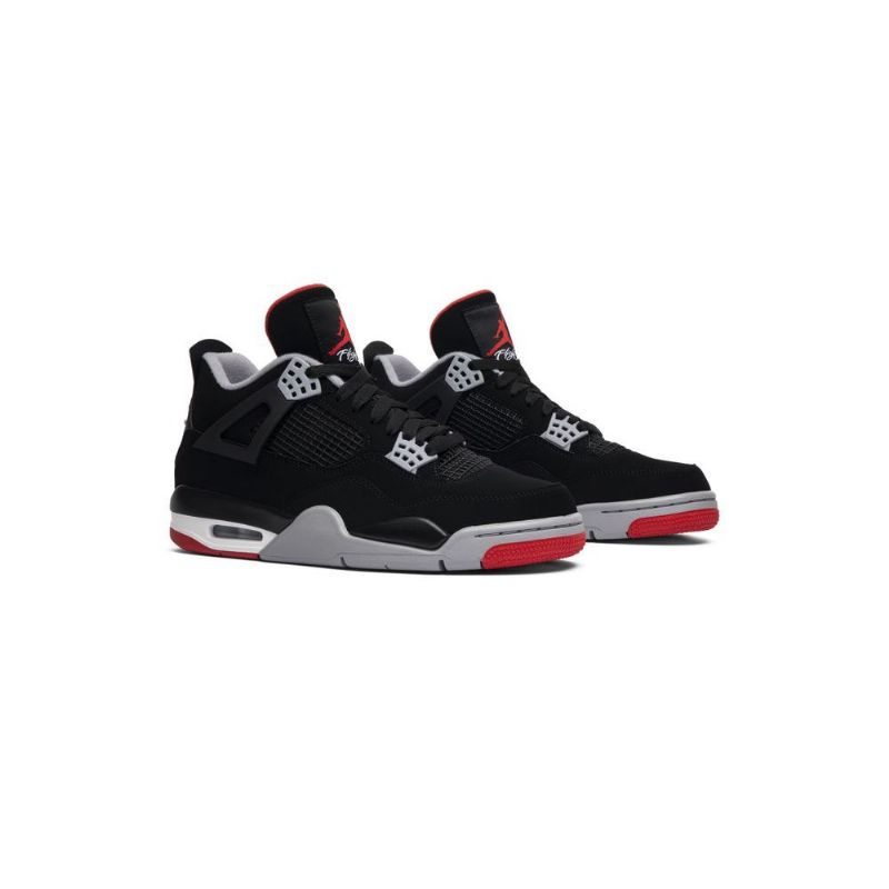 Ανδρικά Παπούτσια Air Jordan 4 Retro Og Μαύρα Γκρι Κόκκινα Λευκά