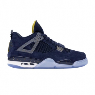Ανδρικά Παπούτσια Air Jordan 4 Retro Pe Σκούρο Μπλε Κίτρινος Άσπρο