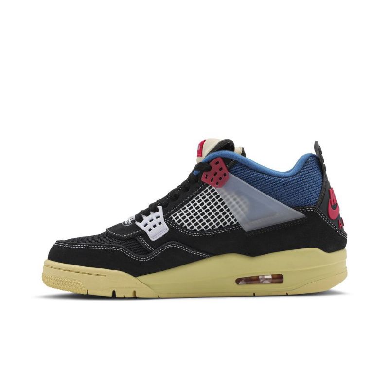 Ανδρικά Παπούτσια Air Jordan 4 Union La Retro Μαύρα Μπλε Γκρι Κόκκινα