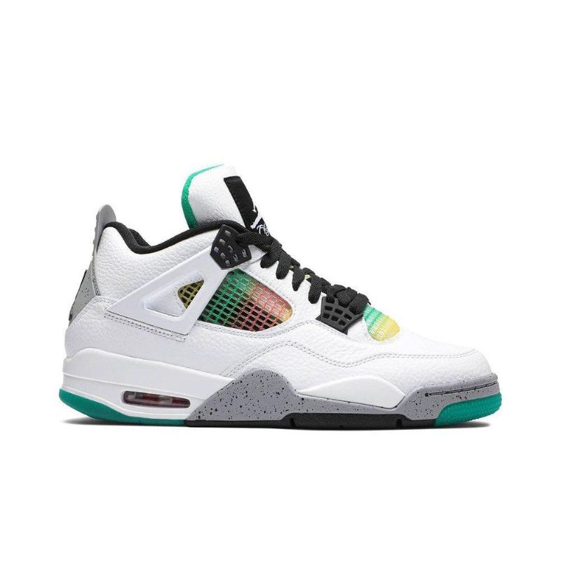 Γυναικεία Παπούτσια Air Jordan 4 Ρετρό Λευκό Γκρι Πολύχρωμα
