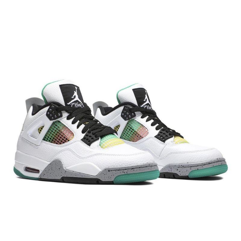Γυναικεία Παπούτσια Air Jordan 4 Ρετρό Λευκό Γκρι Πολύχρωμα