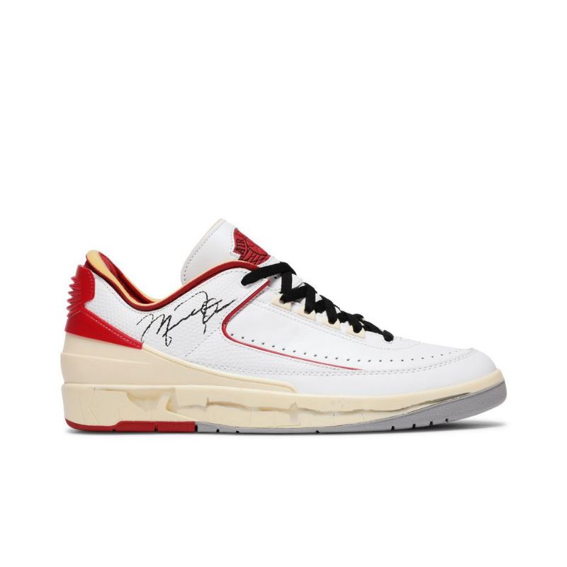 Ανδρικά Παπούτσια Air Jordan 2 Off-άσπρο Retro Low Sp Λευκά Κόκκινα Μπεζ
