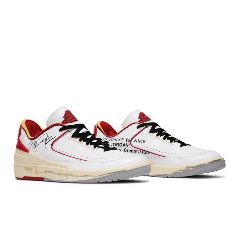 Ανδρικά Παπούτσια Air Jordan 2 Off-άσπρο Retro Low Sp Λευκά Κόκκινα Μπεζ