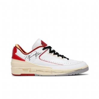 Ανδρικά Παπούτσια Air Jordan 2 Off-άσπρο Retro Low Sp Λευκά Κόκκινα Μπεζ