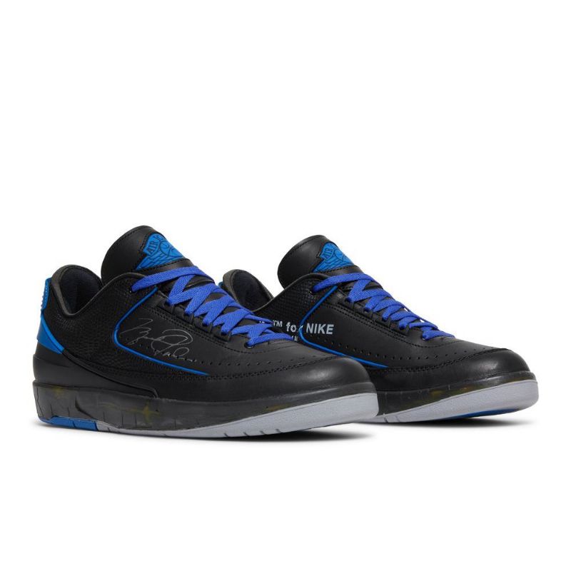 Ανδρικά Παπούτσια Air Jordan 2 Off-άσπρο Retro Low Sp Μαύρα Μπλε Γκρι