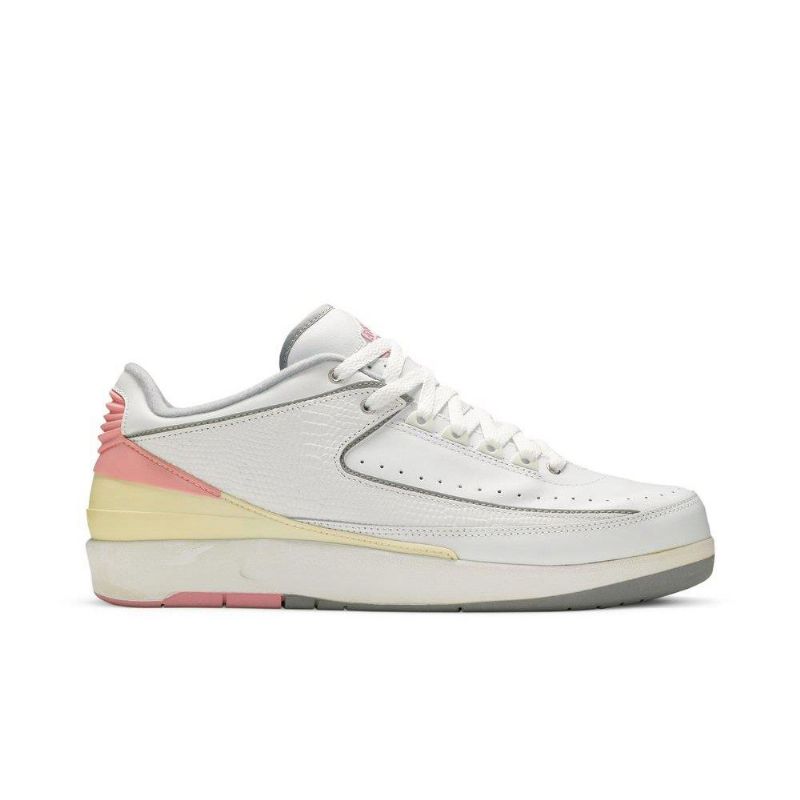 Γυναικεία Παπούτσια Air Jordan 2 Retro Low Άσπρο Κίτρινος Ροζ