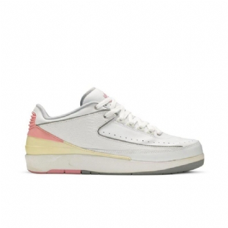 Γυναικεία Παπούτσια Air Jordan 2 Retro Low Άσπρο Κίτρινος Ροζ