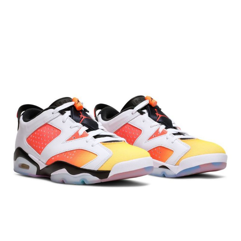 Ανδρικά Παπούτσια Air Jordan 6 Retro Low Se Λευκό Μαύρο Κίτρινο Πορτοκαλί