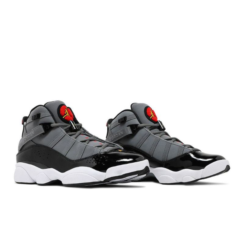 Ανδρικά Παπούτσια Air Jordan 6 Rings Γκρι Μαύρα Κόκκινα