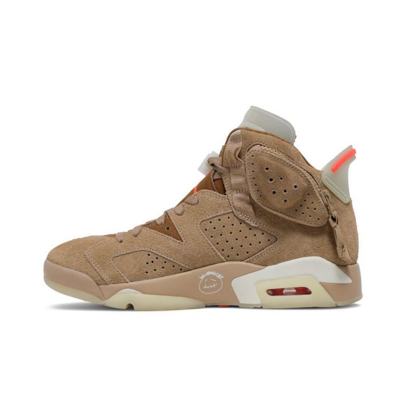 Ανδρικά Παπούτσια Air Jordan 6 Travis Scott Retro Khaki Γκρί Κόκκινος