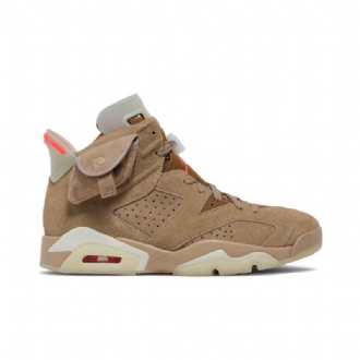 Ανδρικά Παπούτσια Air Jordan 6 Travis Scott Retro Khaki Γκρί Κόκκινος