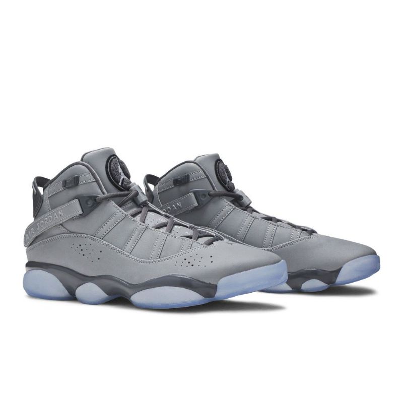 Ανδρικά Παπούτσια Air Jordan Με 6 Δαχτυλίδια Ασημί Λευκό Γκρι
