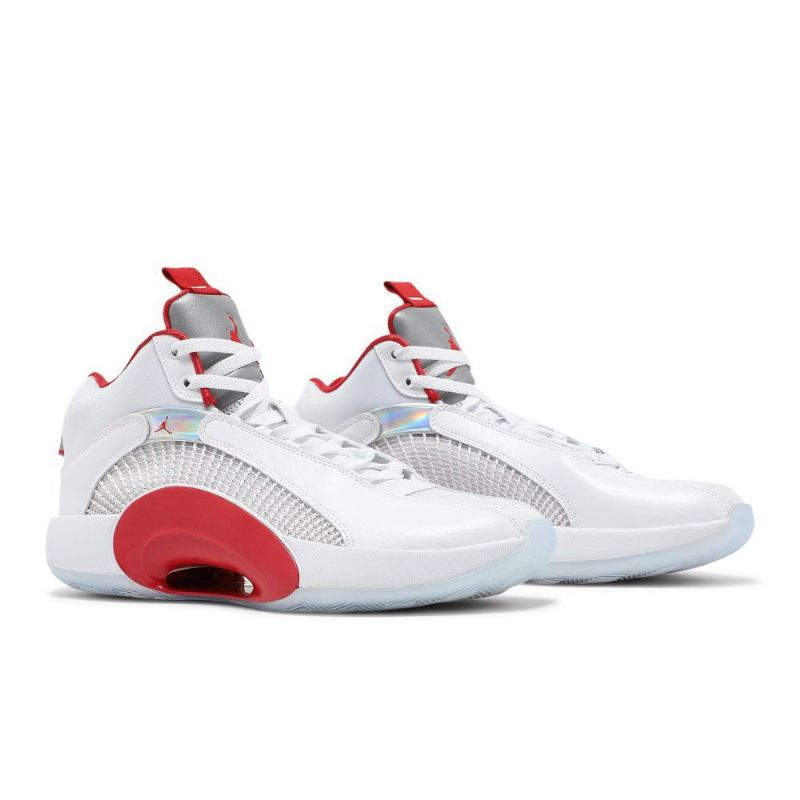 Ανδρικά Παπούτσια Air Jordan 35 Άσπρο Ασήμι Κόκκινος