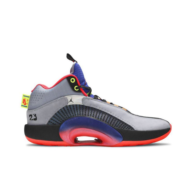Ανδρικά Παπούτσια Air Jordan 35 Γκρι Μαύρα Μπλε Κόκκινα