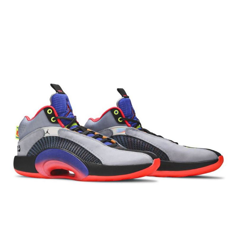 Ανδρικά Παπούτσια Air Jordan 35 Γκρι Μαύρα Μπλε Κόκκινα