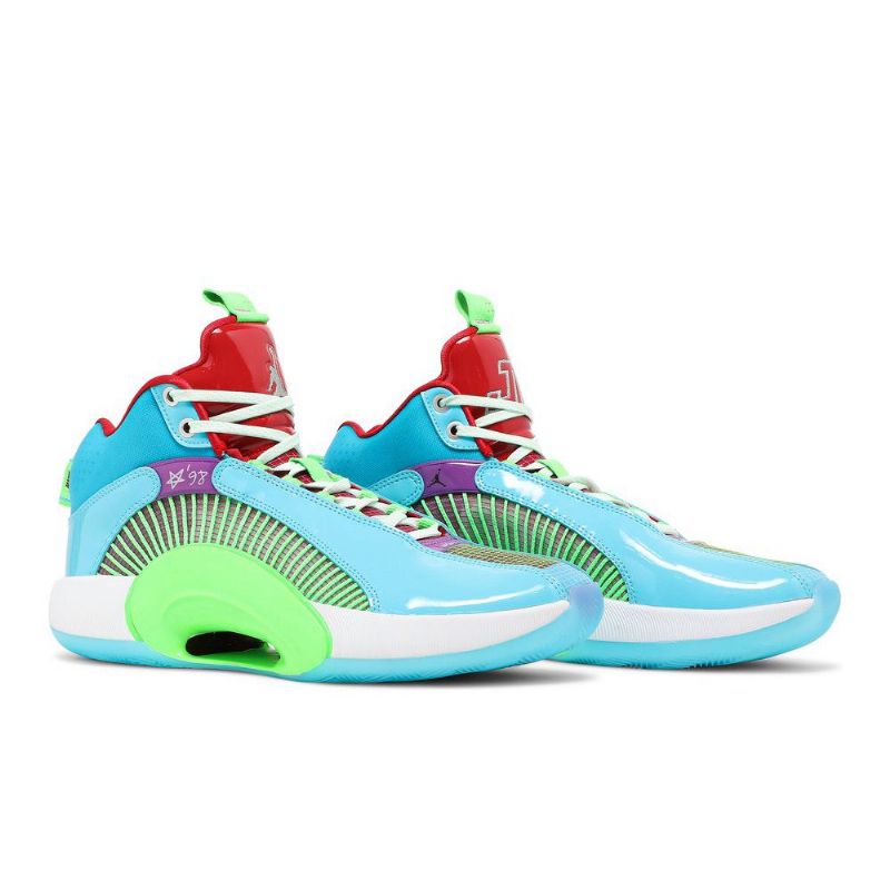 Ανδρικά Παπούτσια Air Jordan 35 Jayson Tatum Μπλε Πράσινο Κόκκινο Μωβ